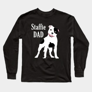 Staffie Dad WB Long Sleeve T-Shirt